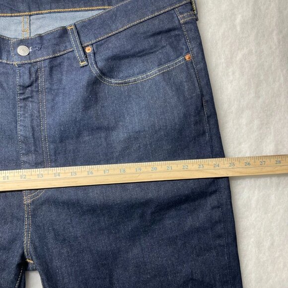 Levi's 512 Mens Blue Raw Denim Straight Jeans Tagged W44xL36 Meas. W42x32.5 - Picture 9 of 12